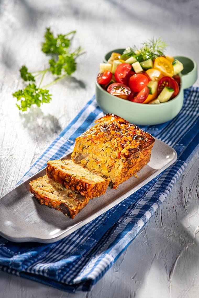 Drob vegan de linte roșie și ciuperci
