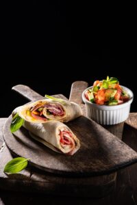 Tortilla caldă cu ciuperci