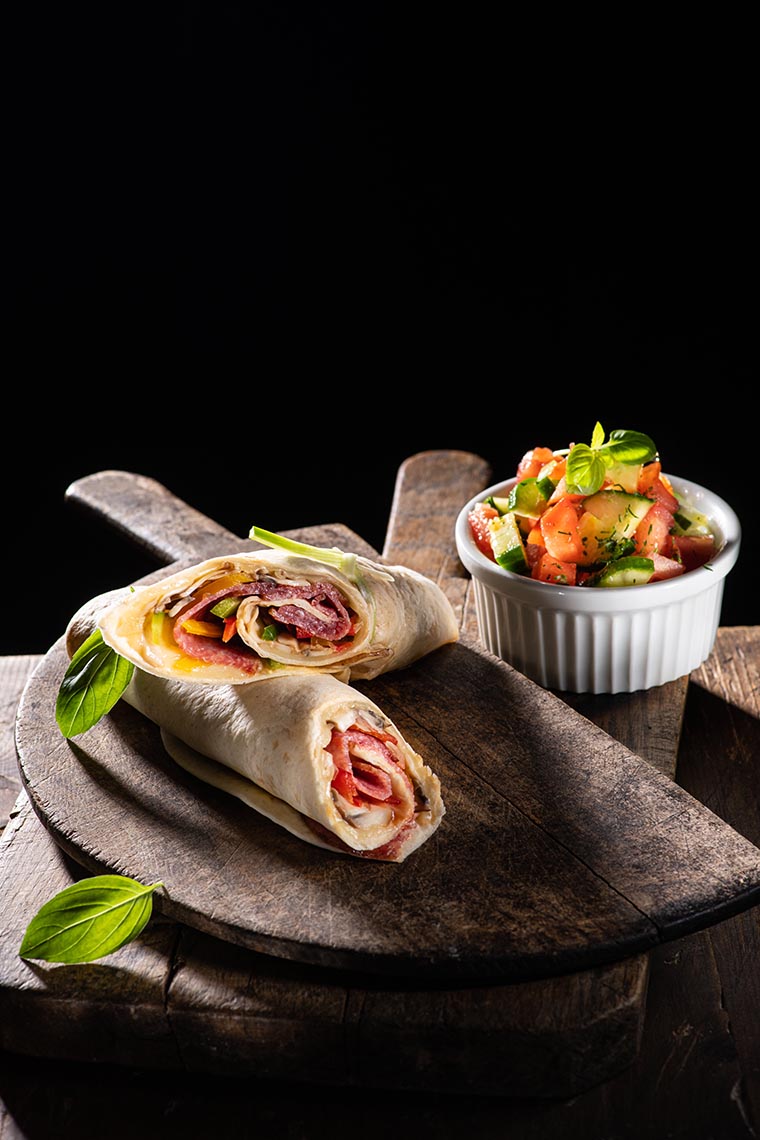Tortilla caldă cu ciuperci
