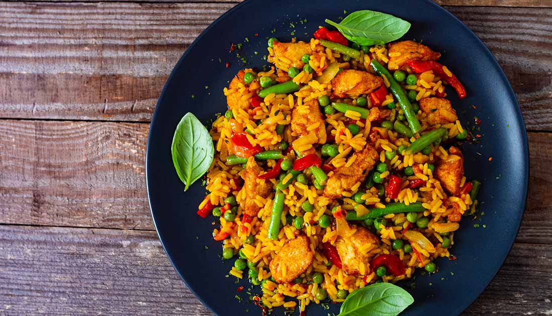 Paella cu pui